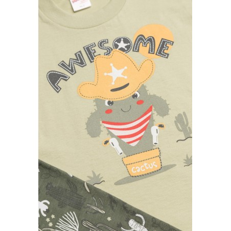 Πυτζάμα Βρεφική Καλοκαιρινή Minerva Awesome Βεραμάν 61943-311 Μέγεθος - No1