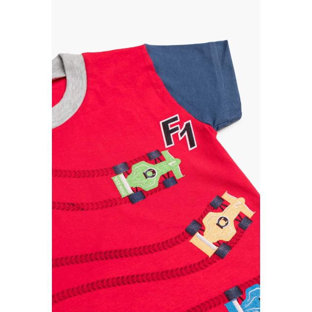 Πυτζάμα Βρεφική Καλοκαιρινή Minerva F1 Cars...