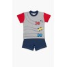Πυτζάμα Βρεφική Καλοκαιρινή Minerva F1 Cars Γκρι 61944-133 Μέγεθος - No4