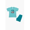 Πυτζάμα Βρεφική Καλοκαιρινή Minerva Surf Crew Τυρκουάζ 61946-153 Μέγεθος - No2