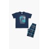 Πυτζάμα Παιδική Καλοκαιρινή Minerva Islands Μπλε Ραφ 61947-107 Μέγεθος - No6