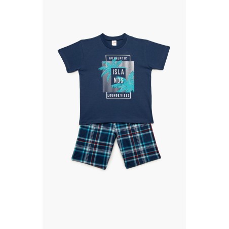Πυτζάμα Παιδική Καλοκαιρινή Minerva Islands Μπλε Ραφ 61947-107 Μέγεθος - No8