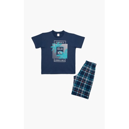 Πυτζάμα Παιδική Καλοκαιρινή Minerva Islands Μπλε Ραφ 61947-107 Μέγεθος - No10
