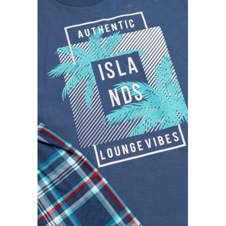 Πυτζάμα Παιδική Καλοκαιρινή Minerva Islands Μπλε Ραφ 61947-107 Μέγεθος - No12