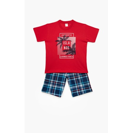 Πυτζάμα Παιδική Καλοκαιρινή Minerva Islands Κόκκινο 61947-118 Μέγεθος - No12