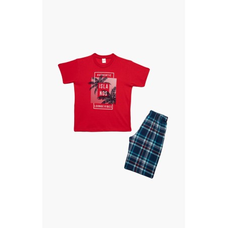 Πυτζάμα Παιδική Καλοκαιρινή Minerva Islands Κόκκινο 61947-118 Μέγεθος - No16