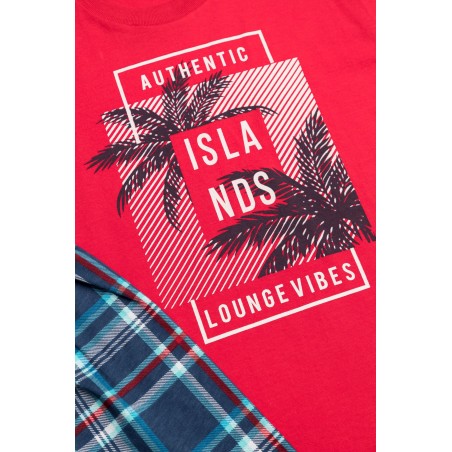 Πυτζάμα Παιδική Καλοκαιρινή Minerva Islands Κόκκινο 61947-118 Μέγεθος - No16