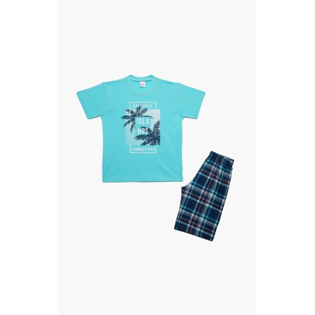 Πυτζάμα Παιδική Καλοκαιρινή Minerva Islands Τυρκουάζ 61947-153 Μέγεθος - No8