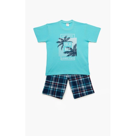 Πυτζάμα Παιδική Καλοκαιρινή Minerva Islands Τυρκουάζ 61947-153 Μέγεθος - No10