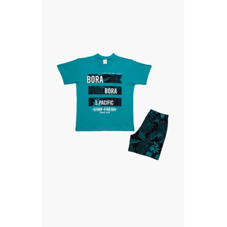 Πυτζάμα Παιδική Καλοκαιρινή Minerva Bora Bora Πετρόλ 61948-779 Μέγεθος - No10