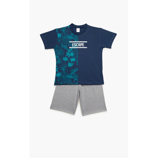 Πυτζάμα Παιδική Καλοκαιρινή Minerva Escape Μπλε...