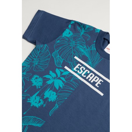 Πυτζάμα Παιδική Καλοκαιρινή Minerva Escape Μπλε Ραφ 61949-107 Μέγεθος - No10