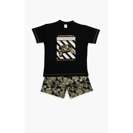 Πυτζάμα Παιδική Καλοκαιρινή Minerva Core Gaming Μαύρο 61951-045 Μέγεθος - No6