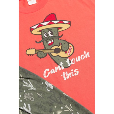 Πυτζάμα Παιδική Καλοκαιρινή Minerva Savage Garden Κοραλί 61952-471 Μέγεθος - No8