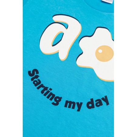 Πυτζάμα Παιδική Καλοκαιρινή Minerva Starting my Day Μπλε 61953-171 Μέγεθος - No12