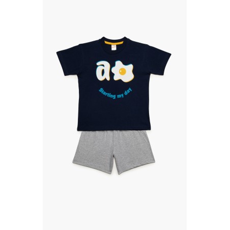 Πυτζάμα Παιδική Καλοκαιρινή Minerva Starting my Day Marine 61953-200 Μέγεθος - No10