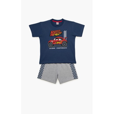 Πυτζάμα Παιδική Καλοκαιρινή Minerva Off Road Μπλε Ραφ 61955-107 Μέγεθος - No6