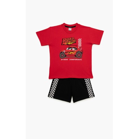 Πυτζάμα Παιδική Καλοκαιρινή Minerva Off Road Κόκκινο 61955-118 Μέγεθος - No6