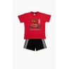 Πυτζάμα Παιδική Καλοκαιρινή Minerva Off Road Κόκκινο 61955-118 Μέγεθος - No6
