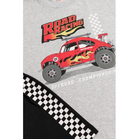 Πυτζάμα Παιδική Καλοκαιρινή Minerva Off Road Γκρι 61955-133 Μέγεθος - No6