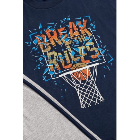 Πυτζάμα Παιδική Καλοκαιρινή Minerva Brake Rules Marine 61956-200 Μέγεθος - No8