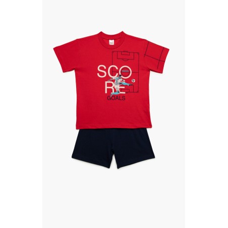 Πυτζάμα Παιδική Καλοκαιρινή Minerva Score Κόκκινο 61957-118 Μέγεθος - No4