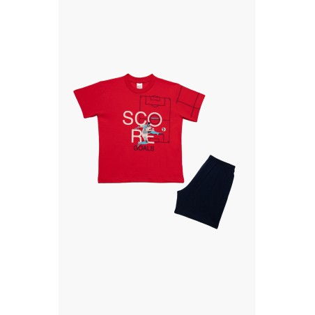Πυτζάμα Παιδική Καλοκαιρινή Minerva Score Κόκκινο 61957-118 Μέγεθος - No6