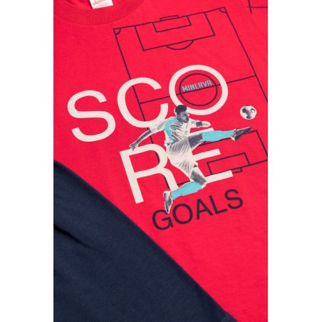 Πυτζάμα Παιδική Καλοκαιρινή Minerva Score Κόκκινο 61957-118 Μέγεθος - No16