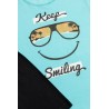 Πυτζάμα Παιδική Καλοκαιρινή Minerva Keep Smiling Τυρκουάζ 61958-153 Μέγεθος - No10