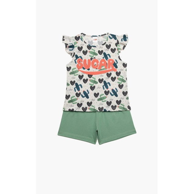 Παιδική Πυτζάμα Καλοκαιρινή Minerva Cactus Ecru...