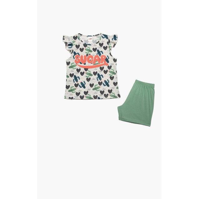 Παιδική Πυτζάμα Καλοκαιρινή Minerva Cactus Ecru...