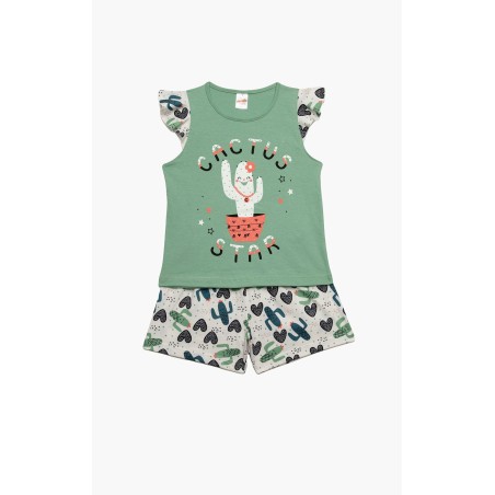 Παιδική Πυτζάμα Καλοκαιρινή Minerva Cactus Μέντα 61962-334 Μέγεθος - No6