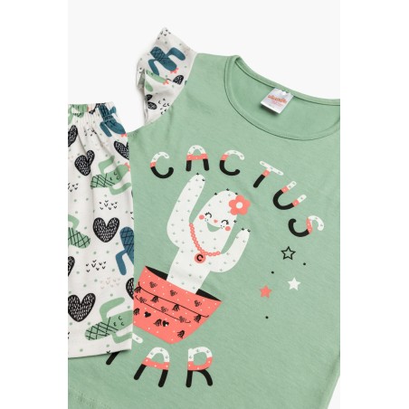 Παιδική Πυτζάμα Καλοκαιρινή Minerva Cactus Μέντα 61962-334 Μέγεθος - No8