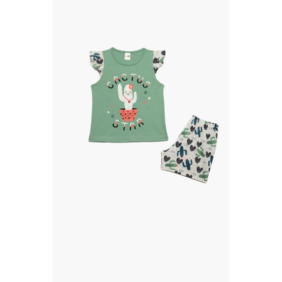 Παιδική Πυτζάμα Καλοκαιρινή Minerva Cactus Μέντα...