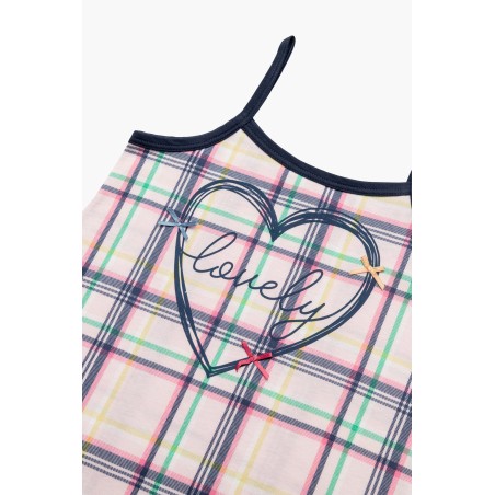 Νυχτικό Παιδικό Καλοκαιρινό Minerva Lovely Ροζ-Πράσινο 61963-123 Μέγεθος - No6