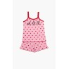 Πυτζάμα Παιδική Καλοκαιρινή Minerva Oh La La Pink-Red Heart 61965-128 Μέγεθος - No12