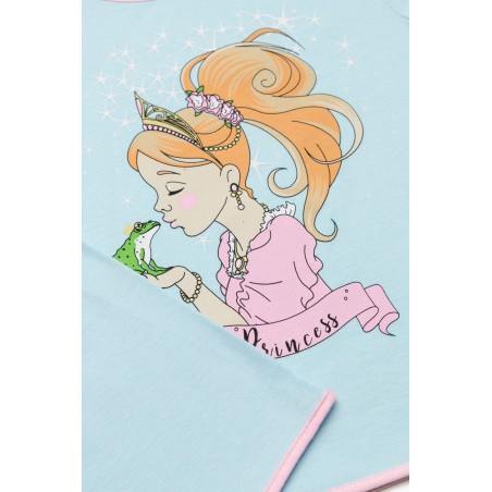 Πυτζάμα Παιδική Καλοκαιρινή Minerva Princess Σιέλ 61974-181 Μέγεθος - No8