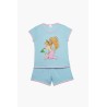 Πυτζάμα Παιδική Καλοκαιρινή Minerva Princess Σιέλ 61974-181 Μέγεθος - No12