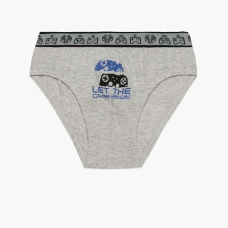 Σετ Παιδικά Σλιπάκια για Αγόρι 3 Τεμαχίων Minerva Gamer Blue-Gray-Black 42218-070 Μέγεθος - No6