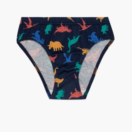 Σετ Παιδικά Σλιπάκια για Αγόρι 3 Τεμαχίων Minerva Dynosaurus L.Blue-Navy 42219-080 Μέγεθος - No6