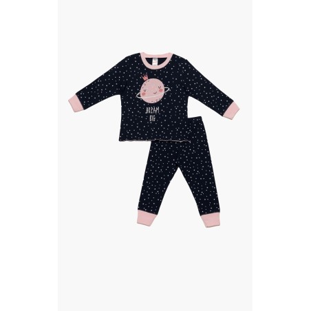 Πυτζάμα Βρεφική Χειμερινή Minerva Planet Stars Navy Blue/White 61991-506 Μέγεθος - No3