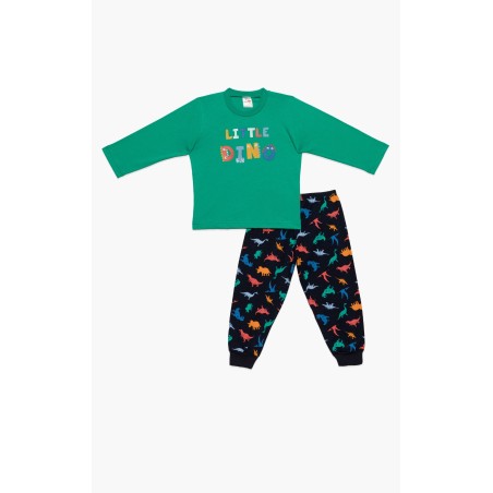 Πυτζάμα Βρεφική Χειμερινή Minerva Little Dino Πράσινο 61999-162 Μέγεθος - No2