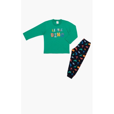 Πυτζάμα Βρεφική Χειμερινή Minerva Little Dino Πράσινο 61999-162 Μέγεθος - No2