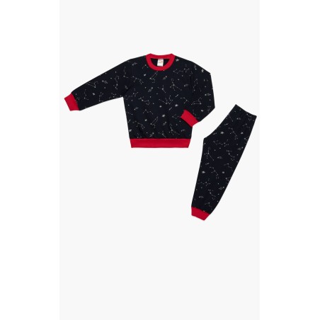 Πυτζάμα Βρεφική Χειμερινή Minerva Space Dino Navy Blue/Silver 62001-149 Μέγεθος - No2