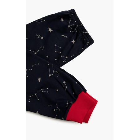 Πυτζάμα Βρεφική Χειμερινή Minerva Space Dino Navy Blue/Silver 62001-149 Μέγεθος - No2