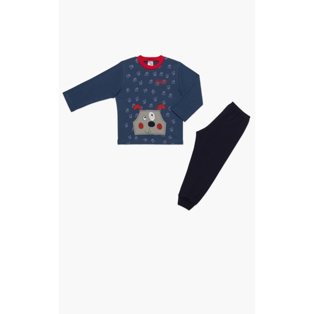 Πυτζάμα Βρεφική Χειμερινή Minerva Mr Teddy Raf...