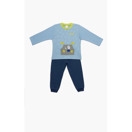 Πυτζάμα Βρεφική Χειμερινή Minerva Mr Teddy Γαλάζιο 62003-382 Μέγεθος - No3