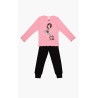Πυτζάμα Παιδική Χειμερινή Minerva Lovely Girl Ροζ/Μαύρο 62028-035 Μέγεθος - No10