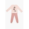 Πυτζάμα Παιδική Χειμερινή Minerva Lovely Girl Ροζ/Σομόν 62028-060 Μέγεθος - No16