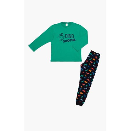 Πυτζάμα Παιδική Χειμερινή Minerva Dinosaurs Πράσινο 62057-162 Μέγεθος - No12